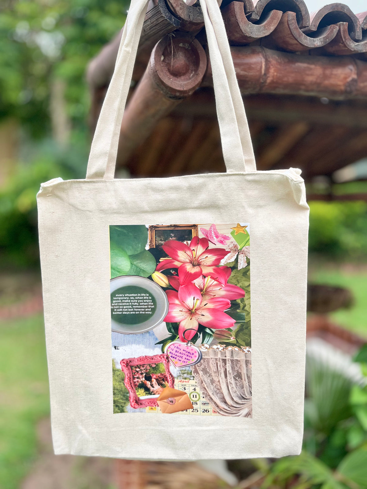 Canvella Bloom Tote | Floral Aesthetic Canvas Tote Bag
