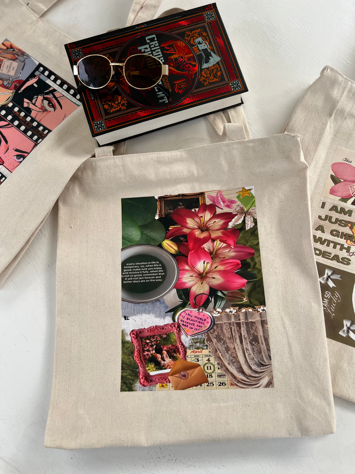 Canvella Bloom Tote | Floral Aesthetic Canvas Tote Bag